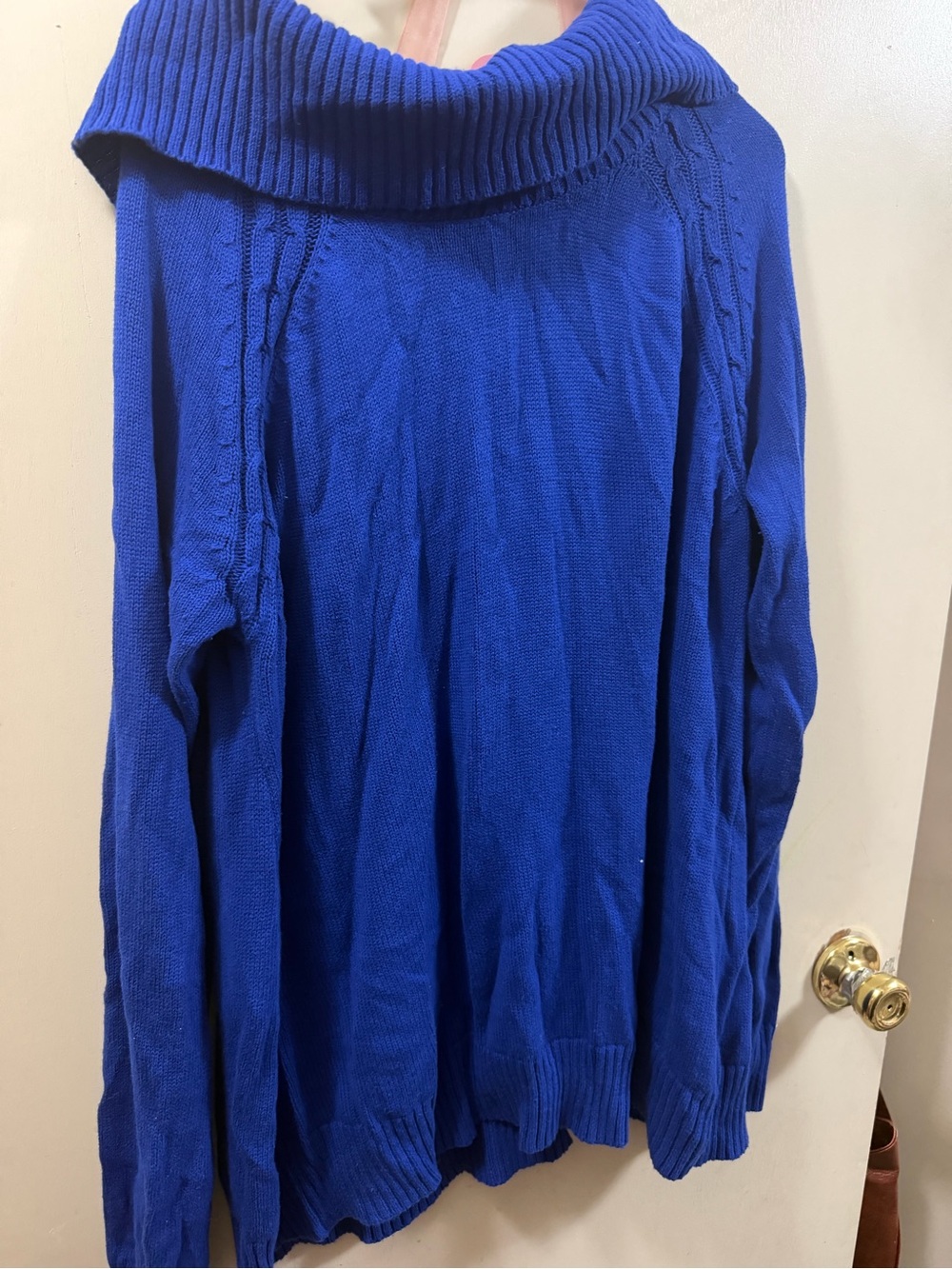 Kim Rogers Cowl Neck Sweater in Royal Blue